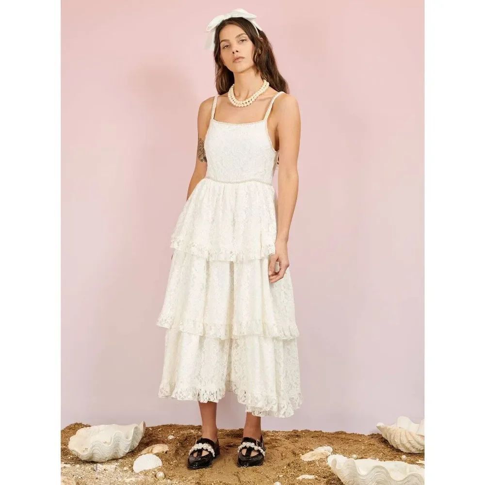 Free People Dream Sister Jane Sofia Lace Midi Dress